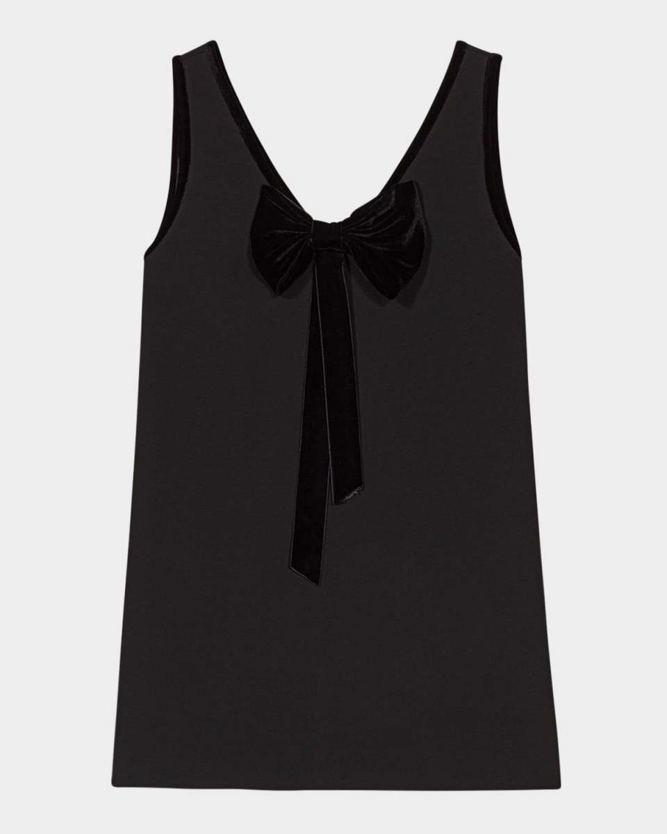 Rilours Heavy Crepe Bow Mini Dress